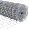 vidaXL Zaun mit Pfosten Silber 1 x 25 m Stahl und PVC
