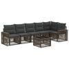 vidaXL Gartensofa-set 7 stk. Grau und Dunkelgrau Poly-Rattan