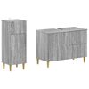 vidaXL 2-teiliges Badezimmer Schrank Set DELFT Sonoma-Grau