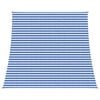 vidaXL Sonnensegel Blau und Wei&szlig; 4 / 5 x 4 m HDPE