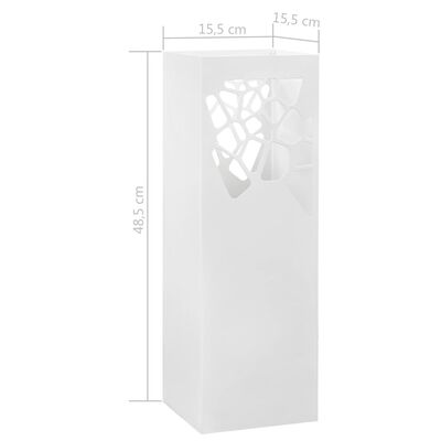 vidaXL Regenschirmständer Steinen-Design Stahl Weiß
