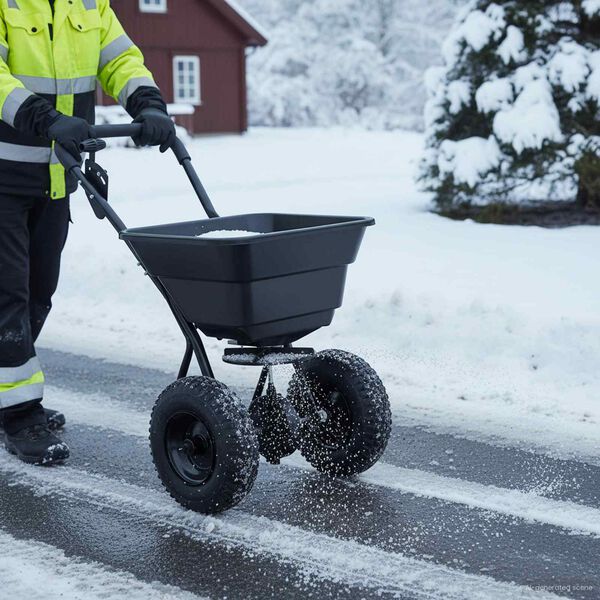 vidaXL Streuer Schwarz 80,5 x 53 x 78,5 cm PVC und Stahl