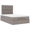 vidaXL Ottoman-Bett mit Matratze Taupe 120x200 cm Stoff