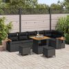 vidaXL Gartensofa-set mit Kissen 9 pcs Schwarz