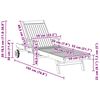 vidaXL Sonnenliege mit Kissen 1-Person 2 pcs Braun Massivholz Teak