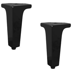 vidaXL M&ouml;belbeine 2 pcs Schwarz 54,1 x 54,1 x 100 mm Eisen