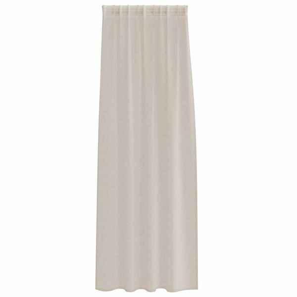 vidaXL Voile-Vorhang mit Vorhängen 2 pcs Sand 245 x 140 cm Polyester