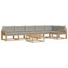 vidaXL Outdoor-Sofagarnitur 7 stk. Wei&szlig; und Hellgrau Polyester