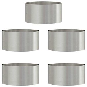 vidaXL Pflanzenring 5 Stk. Silber 40 x 40 x 20 cm Edelstahl