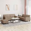 vidaXL 3-tlg. Sofagarnitur Cappuccino-Braun Kunstleder