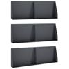 vidaXL St&uuml;tzmauer 6 stk. 60 x 12 x 30 cm Stahl Anthrazit
