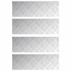 vidaXL Treppe Tritt Rechtwinklig 4 pcs Silber 75 x 25 cm Aluminium