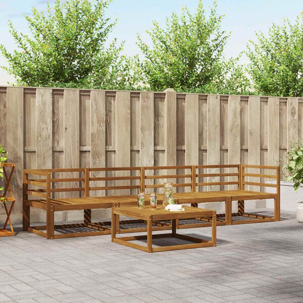 vidaXL Outdoor-Sofagarnitur 5 pcs Natur Massivholz Akazie