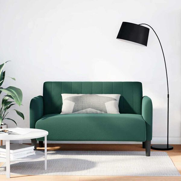 vidaXL Zweisitzer-Sofa Dunkelgrün 109 cm Samt
