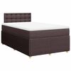 vidaXL Boxspringbett mit Matratze Dunkelbraun 120x190 cm Stoff
