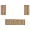 vidaXL TV-Schrank-Set Wandmontiert 4 pcs Artisan-Eiche 60 x 30 x 30 cm