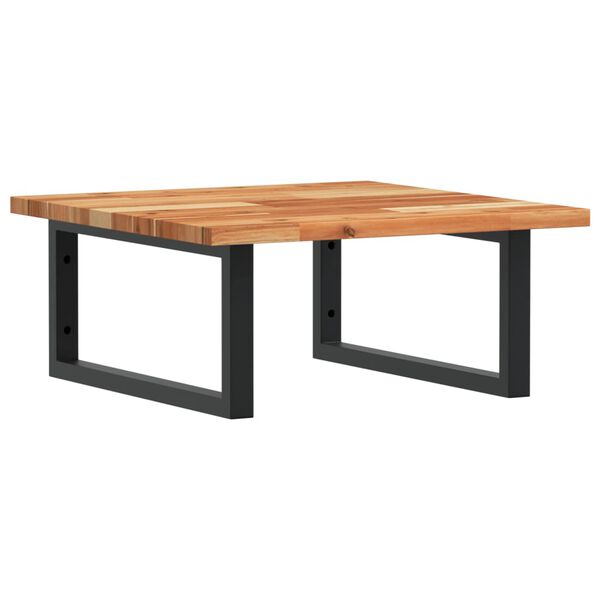 vidaXL Waschbeckenregal Wandmontage Stahl und Akazienholz