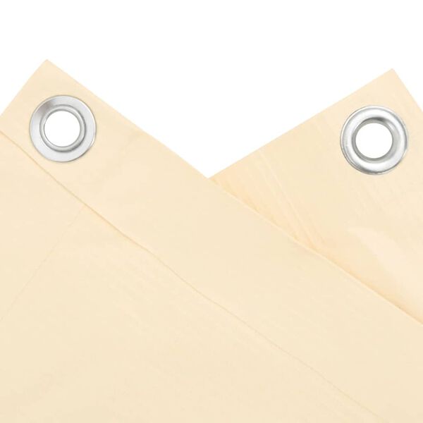 vidaXL Balkon-Sichtschutz Creme 400x75 cm PVC
