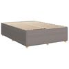 vidaXL Boxspringbett mit Matratze Taupe 160x200 cm Stoff