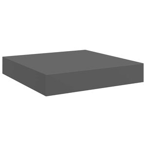 vidaXL Schweberegal Hochglanz-Grau 23x23,5x3,8 cm MDF