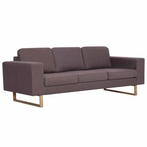 vidaXL 3-Sitzer-Sofa Stoff Taupe