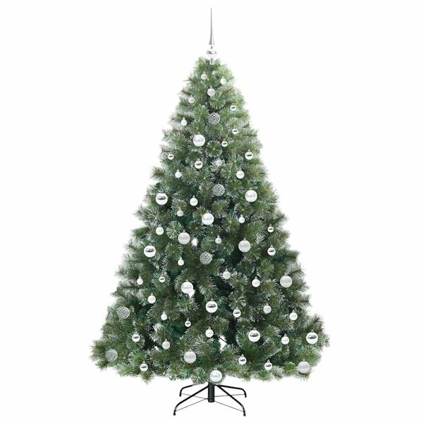 vidaXL K&uuml;nstlicher Weihnachtsbaum mit 300 LEDs Gr&uuml;n 180 cm PE und PVC