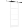 vidaXL Schiebet&uuml;r ORKDAL Wei&szlig; 83 x 211 cm Massivholz Kiefer und Glas