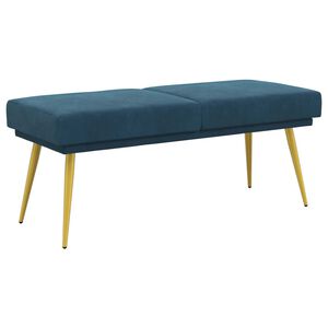 vidaXL Doppellagige Bank Blau 120 x 45 x 46 cm Samt