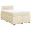 vidaXL Boxspringbett mit Matratze Creme 120x200 cm Stoff
