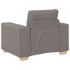 vidaXL Sofa 3 pcs Taupe 221 x 80 x 80 cm Leinenmischgewebe