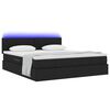vidaXL Bett mit Stauraum und LED Schwarz 180 x 200 cm Polyester