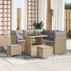 vidaXL Gartensofa-set 8 pcs Beige Poly-Rattan