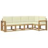vidaXL Outdoor-Sofagarnitur 5 Stk. Wei&szlig; und Creme