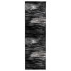 vidaXL Teppichl&auml;ufer FLORNES Gewebt Schwarz Pinselstriche 67 x 150 cm