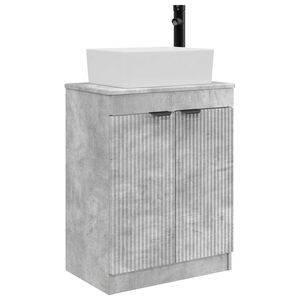 vidaXL Badezimmerschrank mit Waschbecken Betongrau 54 x 35 x 83 cm