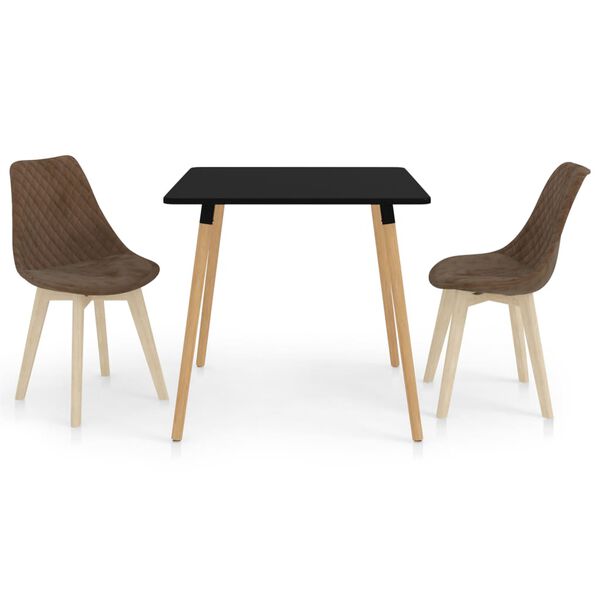 vidaXL 3-tlg. Essgruppe Braun