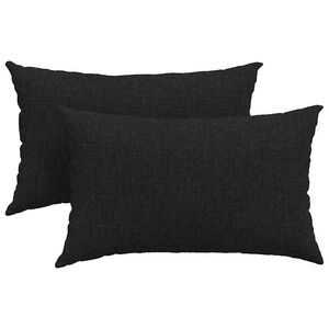 vidaXL Sofakissen 2 pcs Schwarz 50 x 30 cm Stoff
