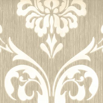 DUTCH WALLCOVERINGS Tapete Ornament-Muster Braun und Weiß 13110-30