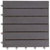 vidaXL Terrassenfliese 10 pcs Grau 30 x 30 cm Akazien-Hartholz