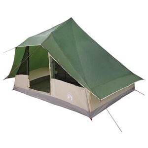 vidaXL Tipi Zelt 10 Personen Gr&uuml;n Taft