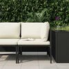 vidaXL Modular-Ecksofa mit Kissen Schwarz Poly Rattan