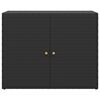 vidaXL Gartenschrank Schwarz 100 x 55,5 x 80 cm Poly Rattan