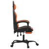 vidaXL Gaming-Stuhl mit Fu&szlig;st&uuml;tze Schwarz und Orange Kunstleder