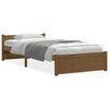 vidaXL Massivholzbett ohne Matratze Honigbraun 75x190 cm