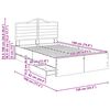 vidaXL Bettrahmen Ger&auml;ucherte Eiche 135 x 190 cm Ingenieurs Holz