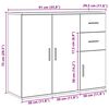 vidaXL Sideboard Artisan-Eiche 91 x 29,5 x 75 cm Holzwerkstoff