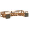 vidaXL Outdoor-Sofagarnitur 10 pcs Natur Massivholz Akazie