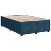 vidaXL Boxspringbett mit Matratze Dunkelblau 120x200 cm Samt