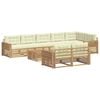 vidaXL Outdoor-Sofagarnitur 9 Stk. Wei&szlig; und Creme Polyester