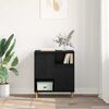 vidaXL Sideboard Schwarz Eichen-Optik 35 x 60 x 70 cm Holzwerkstoff